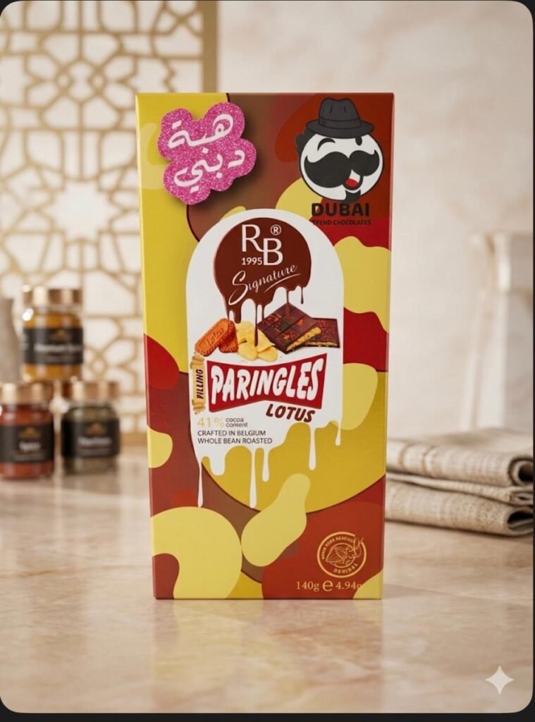 Lotus chocolate with Pringles potato filling – 140 g