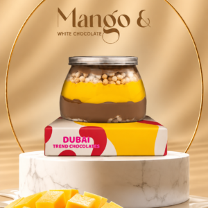 White chocolate with crispy mango filling
